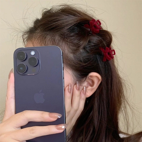 Mollette Per Capelli Con Fiocco In Velluto Mini Pinza Per Capelli Vintage Elegante Accessori Per Capelli Donne Ragazze