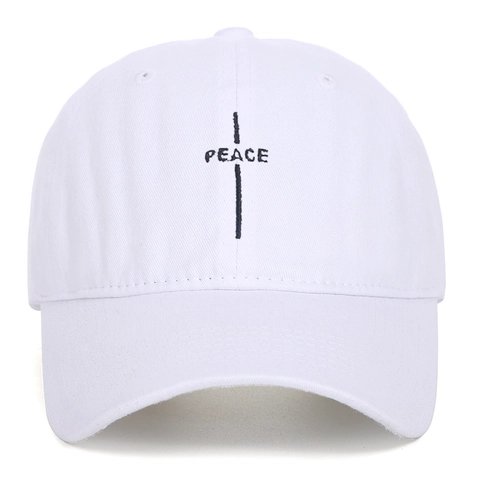 Casquette De Baseball En Coton Lavé Vintage Avec Broderie PEACE Chapeau Ajustable Rétro Style Dad Hat Unisexe