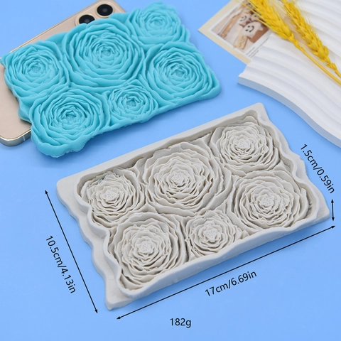 Rosenblume 3D Silikonform Für Tortendekoration Fondant Schokolade Handgemachte Seife Aromatherapie Kerze DIY Backwerkzeug