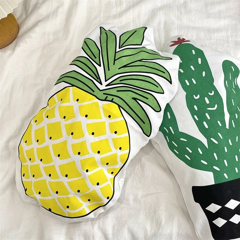 Fodera Per Cuscino Decorativa Sagomata Tela Cactus Ananas Motivo Pianta Per Soggiorno Camera Da Letto Divano Decor