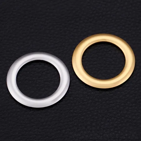 Dijes De Anillo Redondo De Acero Inoxidable Chapado En Oro De 18K Colgantes Geométricos Minimalistas Joyería DIY Collar Pendiente