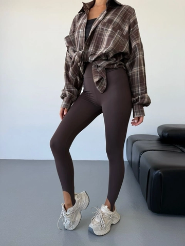 Women High Waist Stirrup Leggings Tummy Control Matte Stretchy Yoga Pants Slim Fit Casual Athletic Solid Color