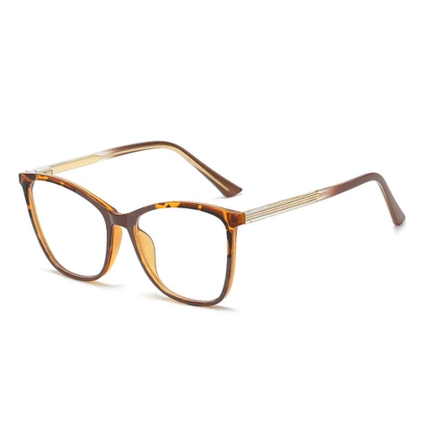 Cat Eye Brilstel TR90 Metaal Anti Blauw Licht Mode Groot Vierkant Frame Dames Optische Brillen