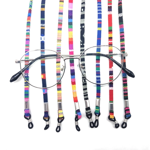 Cadena Para Gafas Cordón Algodón Tejido Estilo Étnico Bohemio Antideslizante Cordón Ajustable Para Gafas De Sol