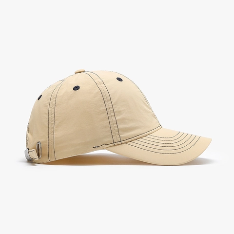 Unisex Nylon Baseball Cap With Contrast Stitching Adjustable Washed Sun Protection Outdoor Sport Hat Plain Casual Headwear