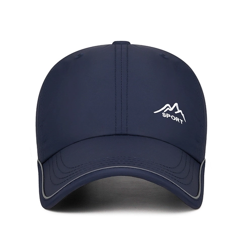 Outdoor Quick Dry Baseball Cap Polyester Breathable Mesh Reflective Trim Long Brim Sun Protection Sport Hat Adjustable