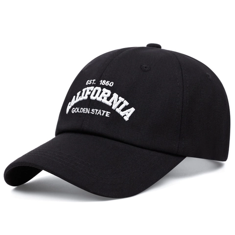 California Letter Embroidered Baseball Cap Cotton Retro Sun Protection Adjustable Outdoor Casual For Men Women
