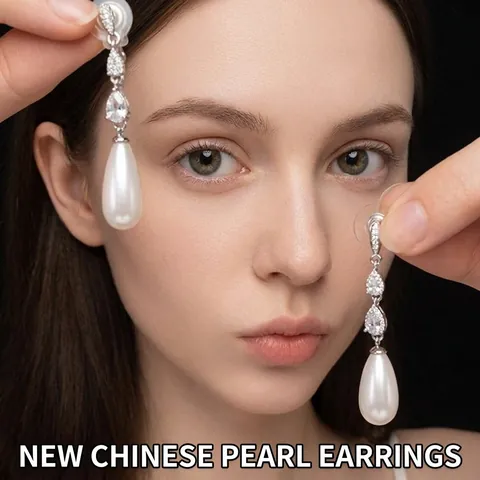 Lange Quasten Ohrhänger Legierung Strass Kunstperle Mit 925 Sterling Silber Ohrstecker Elegante Blumen Schmetterling Schmuck Für Damen