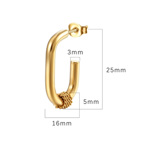Orecchini A Cerchio In Acciaio Inossidabile A Forma Di U Minimalisti Ovali Geometrici Gioielli Di Moda Per Donne