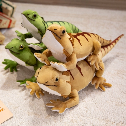 Realistic Lizard Plush Toy Bearded Dragon Iguana Soft Stuffed Animal Doll Home Decor Pillow Lifelike Creature Gift
