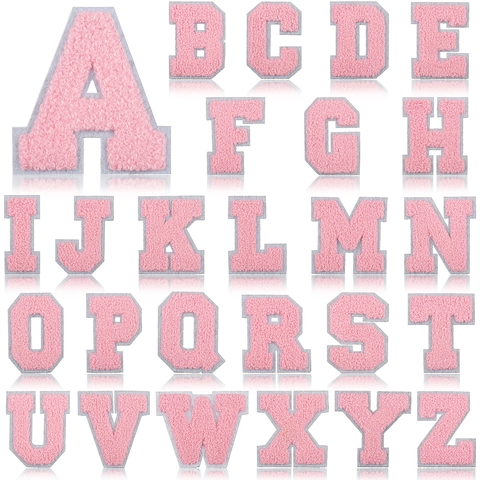 Chenille Letter Embroidery Patches Iron On Sew On Large Varsity Style Fabric Appliques For Clothing Bags DIY
