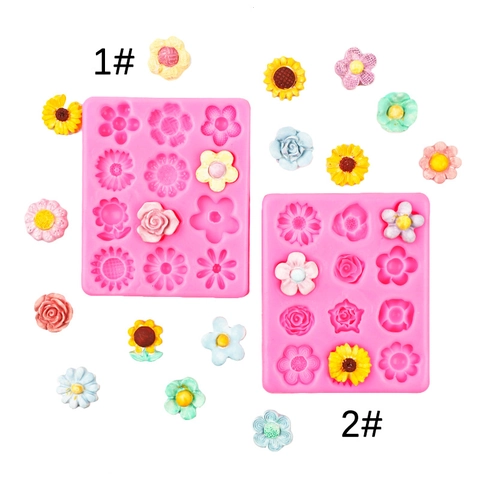Blumen Silikonform Rose Gänseblümchen Sonnenblume Formen Für Fondant Schokolade Tortendeko DIY Basteln Backwerkzeug