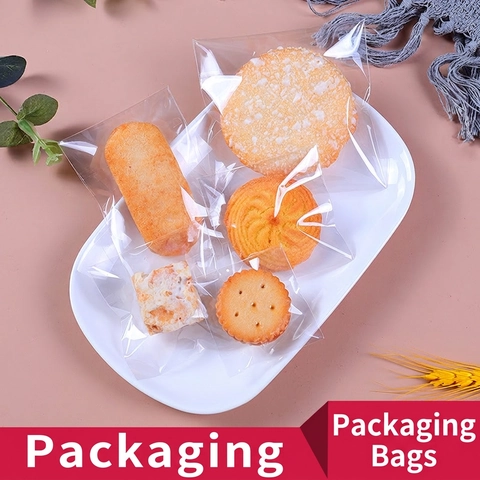 Transparent OPP Self Adhesive Food Packaging Bags For Cookies Baking Snacks Candies High Transparency Resealable Treat Storage