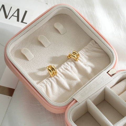 Minimalist 18K Gold Plated Stainless Steel Geometric Round Stud Earrings For Women High End Fashion C Shaped Earring Jewelry