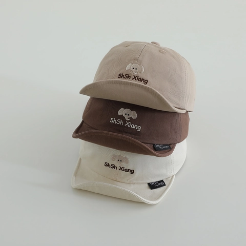 Baby Baseballkappe Baumwolle Twill Elefant Stickerei Sonnenschutz Hut Weicher Rand Verstellbar Für Kleinkinder