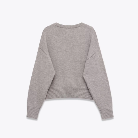 Women Knit Cardigan Sweater Long Sleeve Button Up Round Neck Solid Color Soft Minimalist Casual Outerwear Chic Top