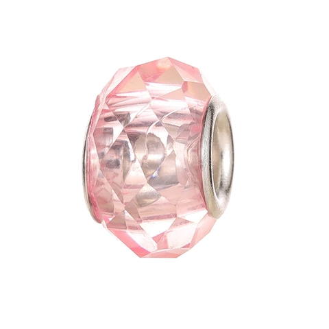 Faceted Colorful Glass Resin Beads With Metal Core Transparent Candy Charm For DIY Jewelry Making Bracelet Necklace