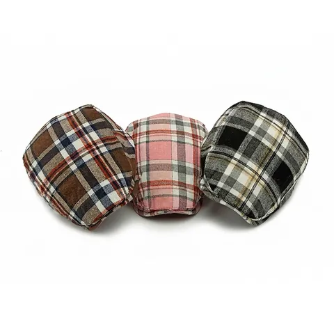 Vintage Plaid Flat Cap British Style Adjustable Ivy Beret Hat For Men And Women Checkered Outdoor Newsboy Cabbie