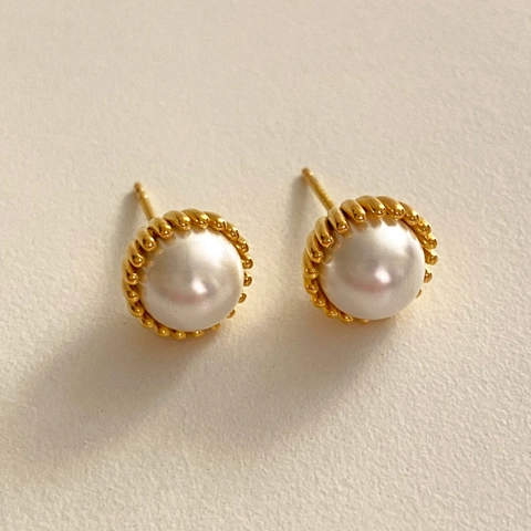 Künstliche Perlenstecker Ohrringe Mit 925 Sterling Silber Ohrstecker Elegant Minimalistisch Rund Retro Schmuck Für Damen