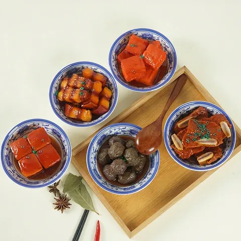 Simulation Artificial Food Model Chinese Dish Braised Pork PVC Melamine Bowl Display Photography Prop Ornament
