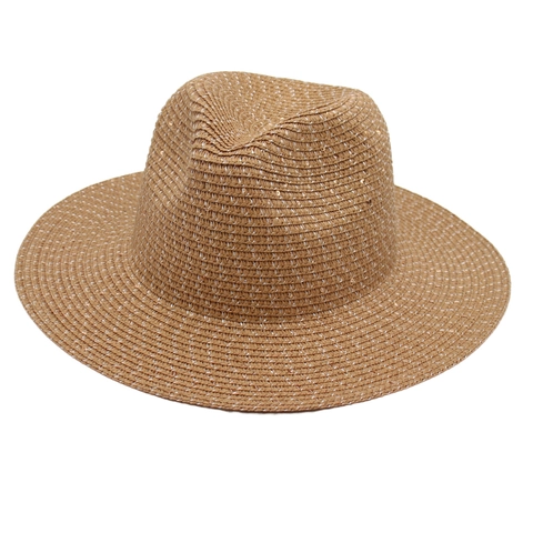 Pailletten Stroh Fedora Hut Sommer Strand Sonnenschutz Vintage Jazz Stil Atmungsaktives Gewebtes Damen Accessoire
