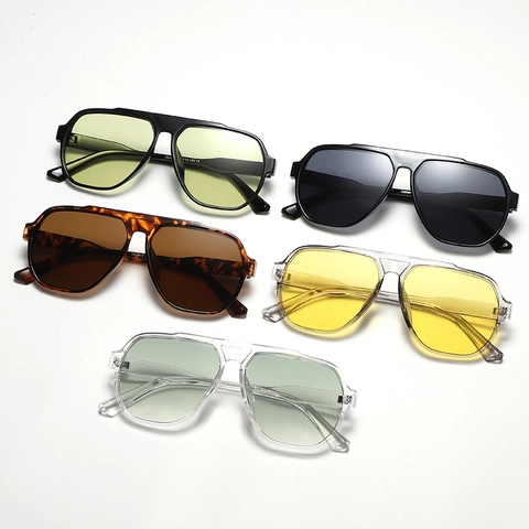 Occhiali Da Sole Aviatore Con Montatura Grande Retrò Protezione UV400 Materiale PC Occhiali Alla Moda Uomo E Donna