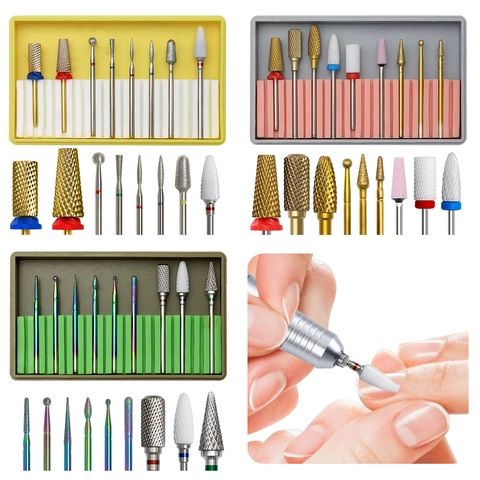 Professional Nail Drill Bits Ceramic Tungsten Steel Alloy Manicure Pedicure Polishing Dead Skin Removal Universal