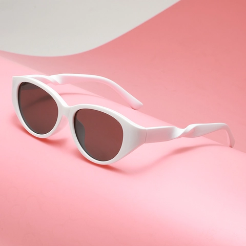 Cat Eye Sunglasses PC Frame UV400 Protection Twisted Temple Retro Small Frame Fashion Lightweight Eyewear For Women
