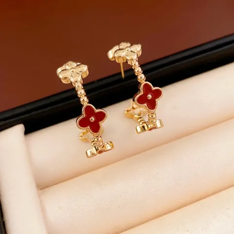 Pendientes De Aro En C Vintage Cobre Circón Flor Cuentas Silver Earring Post Joyas Chapadas En Oro Para Mujeres
