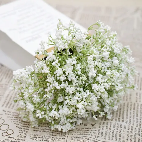 Artificial Gypsophila Flowers Bouquet Plastic Babys Breath Floral For Wedding Party Home Table Decoration Photography Props