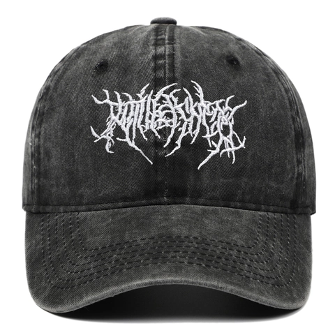 Gorra De Béisbol De Algodón Lavado Retro Gótico Bordado Dad Hat Ajustable Punk Hip Hop Streetwear Sombrero De Sol