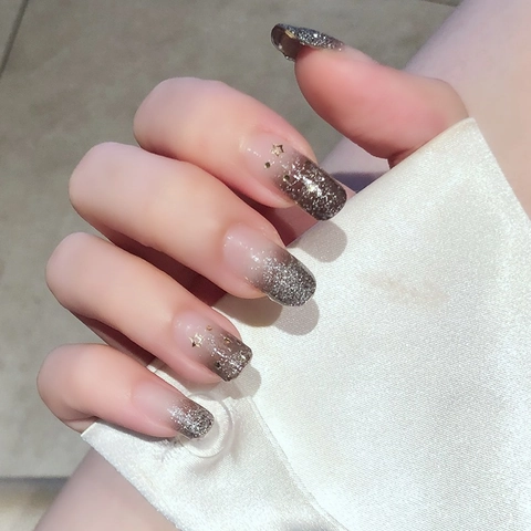 Full Wrap Harz Nagellack Aufkleber Wasserdichte DIY Nagelkunst Decals Mit Farbverlauf Glitzer Herz Muster Für Frauen