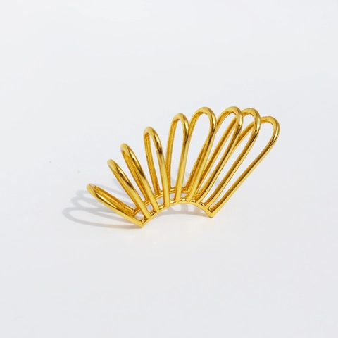 Ear Cuff A Spirale In Ottone Placcato Oro Senza Buco Minimalista Vuoto Geometrico Orecchini A Clip Per Donna