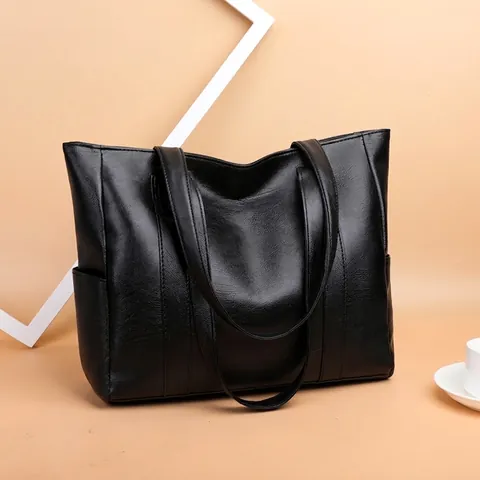 Bolso Tote De Gran Capacidad Ligero De Cuero PU Bolso De Hombro Casual Con Textura Litchi Para El Uso Diario