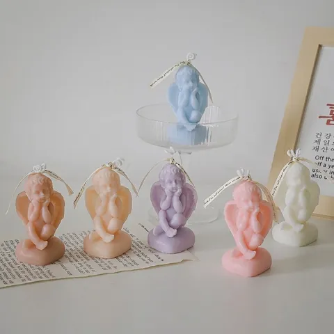 Angel Scented Candle Soy Wax Paraffin Retro Cupid Shape Desktop Ornament Home Fragrance Gift