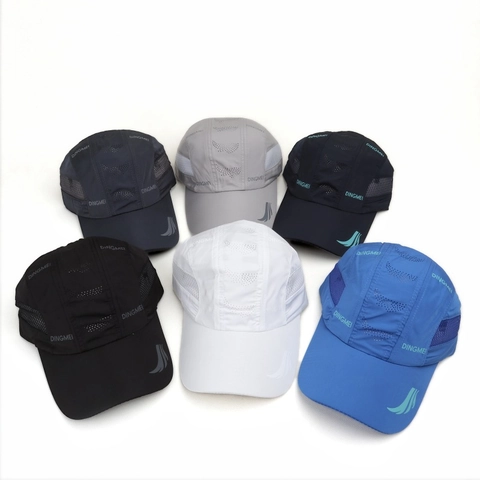 Baseballkappe Nylon Schnelltrocknend Atmungsaktiv Mesh Lasergeschnittenes Loch Outdoor Sport Sonnenschutz Verstellbar