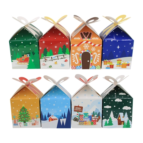Embalaje De Regalo De Navidad Papel Mango Mariposa Fondo Cuadrado Regalos De Fiesta Feliz Navidad Contenedores De Dulces