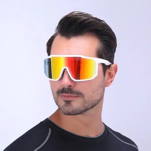 Gafas De Sol Ciclismo Montura Grande Protección UV400 A Prueba De Viento Gafas Deportivas Aire Libre Para Hombres Mujeres