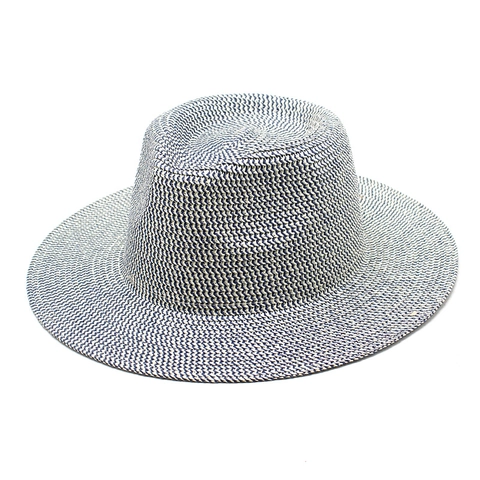 Summer Straw Fedora Hat Wide Brim Sun Protection UV Breathable Paper Straw Panama Style Beach Vacation Unisex Hat