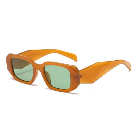 Lunettes De Soleil Rectangulaires Pour Femmes Protection UV400 PC Plastique Monture Géométrique Épaisse Style Rétro Y2K