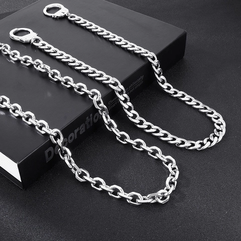 Collana Con Pendente Manette Acciaio Inossidabile Catena Curb Hip Hop Punk Gioielli Streetwear Per Uomo Donna