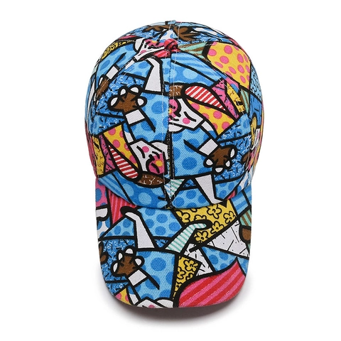 Unisex Graffiti Pop Art Bedruckte Baseballkappe Mode Cartoon Lippe Blumenmuster Segeltuch Sonnenhut Für Herren Damen Streetwear
