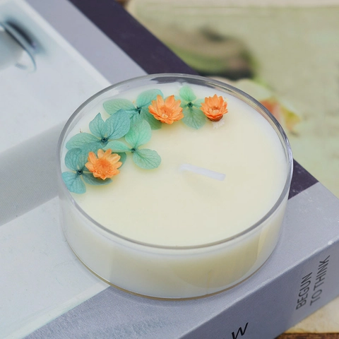 Handmade Aromatherapy Candle Soy Wax With Natural Dried Flowers Scented Fragrance For Home Decor Relaxation Gift