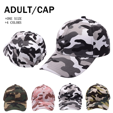 Gorra de Béisbol de Camuflaje Unisex Algodón Ala Curva Ajustable Sombrero de Sol Deportes al Aire Libre Moda Streetwear