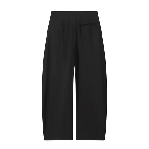 Pantalones Harem De Mujer De Cintura Alta Color Negro Sólido Sueltos Elegantes Pantalones Casuales Estilo De Oficina