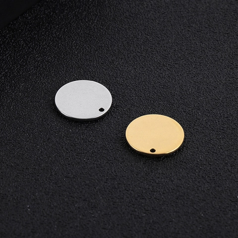 Colgantes Redondos De Ojo De Mal De Acero Inoxidable Dijes De Ojo De Dios Para Hacer Joyas DIY Estilo Hip Hop