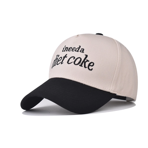 Cappellino Da Baseball In Cotone Bicolore Retrò Lettere Ricamate Cappello Da Sole Regolabile Per Uomo E Donna All'Aperto Casual