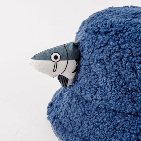 Cappello Da Pescatore In Finta Lana Di Agnello Pesce Divertente Creativo Inverno Caldo Unisex Sherpa Pile Novità