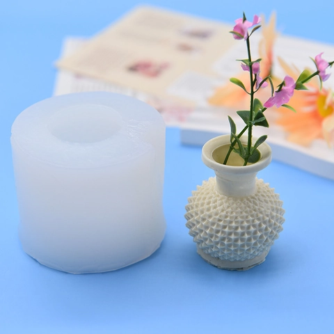 3D Vase Form Silikonform Noppenstruktur DIY Gips Harz Handwerkzeug Aromatherapie Stein Tortendekoration