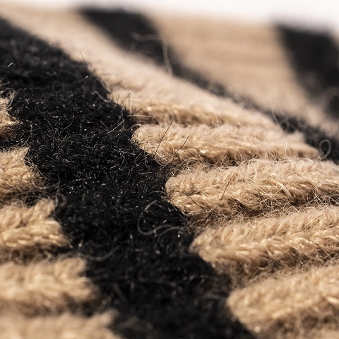 Berretto In Maglia A Righe Caldo Spesso Con Risvolto Skull Cap Per Esterno Inverno Uomo Donna